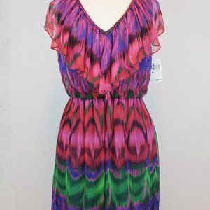 Trina Turk Chiffon Print Dress Size 2 NWT